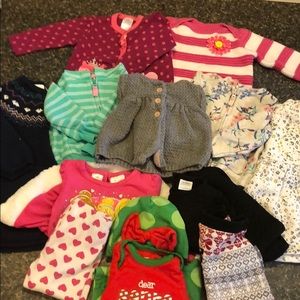 6-9 month girls 14 piece winter lot